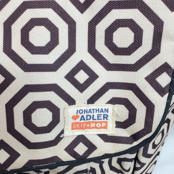 Jonathan Adler Cream Geometric Dash Skip Hop Baby Diaper Messenger bag - Picture 6 of 15